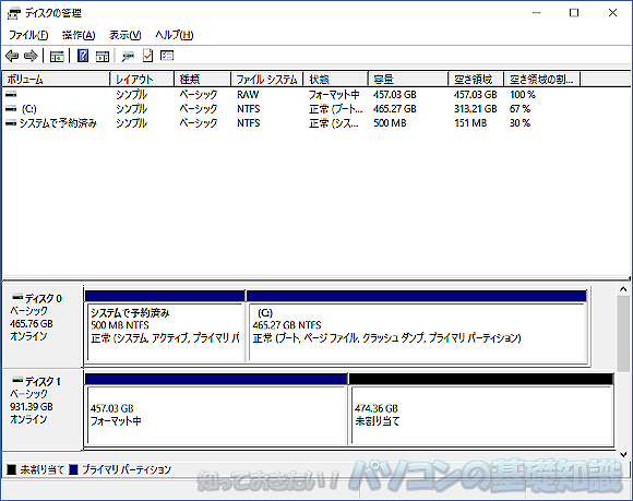�V�����p�[�e�B�V�����̃t�H�[�}�b�g��